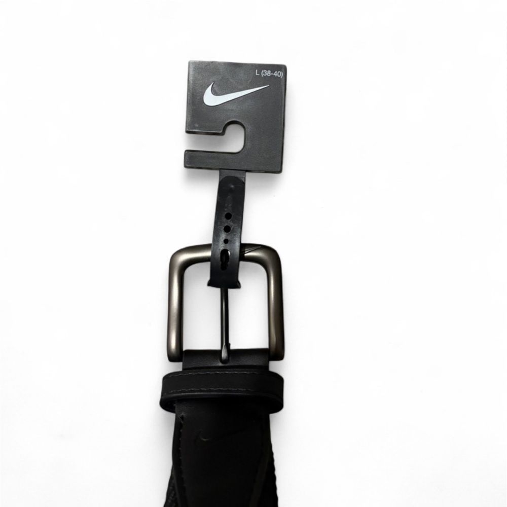 New With Tags Nike Men’s Woven Stretch Belt- Black Size Large (38-40) - Picture 2 of 5
